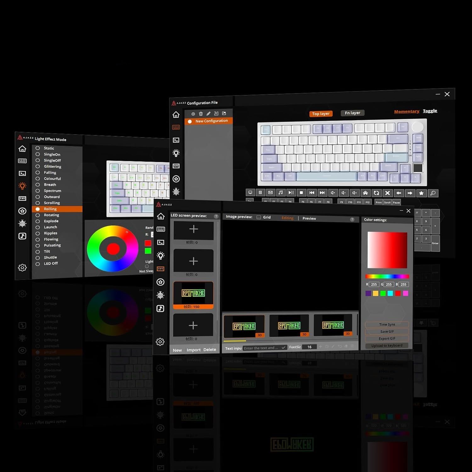 EPOMAKER Ajazz AK820 Pro – mechaniczna klawiatura 75% z ekranem TFT i RGB