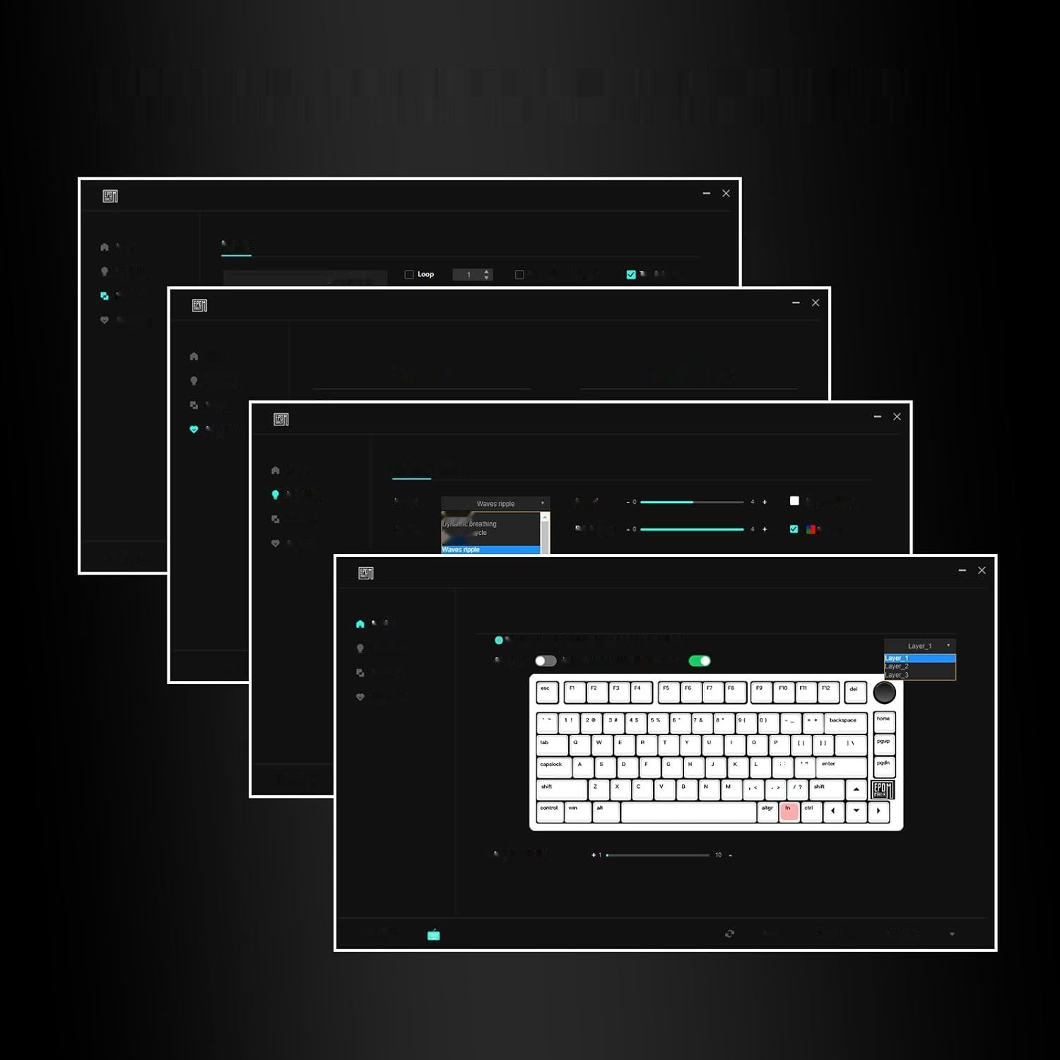 Klawiatura mechaniczna EPOMAKER TH80 SE Gasket 75%, gamingowa klawiatu