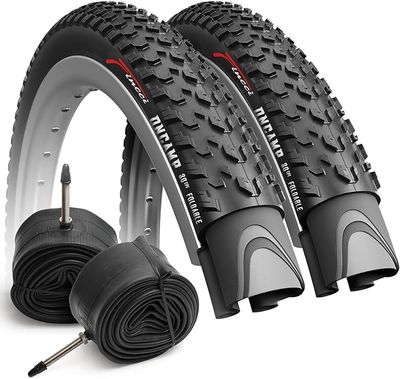 Fincci MTB Reifen 27,5 x 2.10 z dętkami Presta – zestaw 2 opon składanych