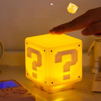 Nocne lampki z ikoną 3D, sześcienna lampa, kwadratowy klocek może słuć