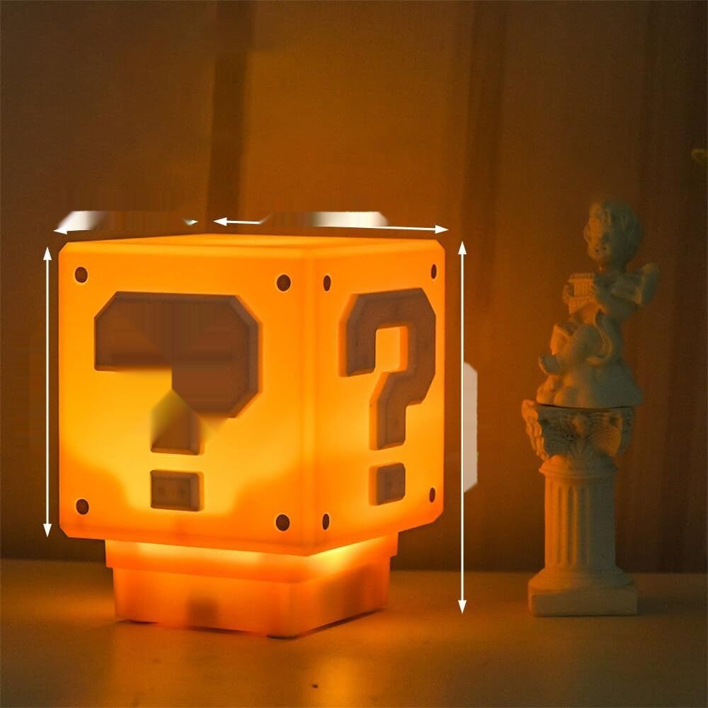 Nocne lampki z ikoną 3D, sześcienna lampa, kwadratowy klocek może słuć