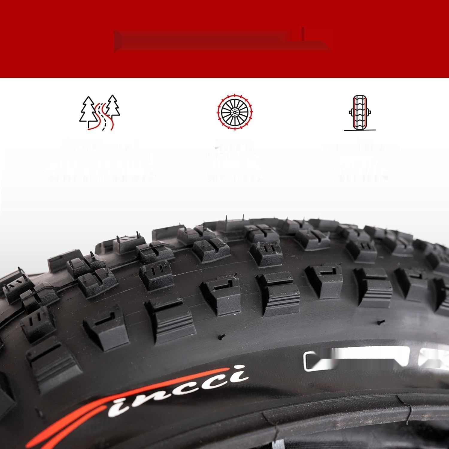 Opony rowerowe Fincci MTB 27,5 x 2,35 cala – para składanych opon MTBz