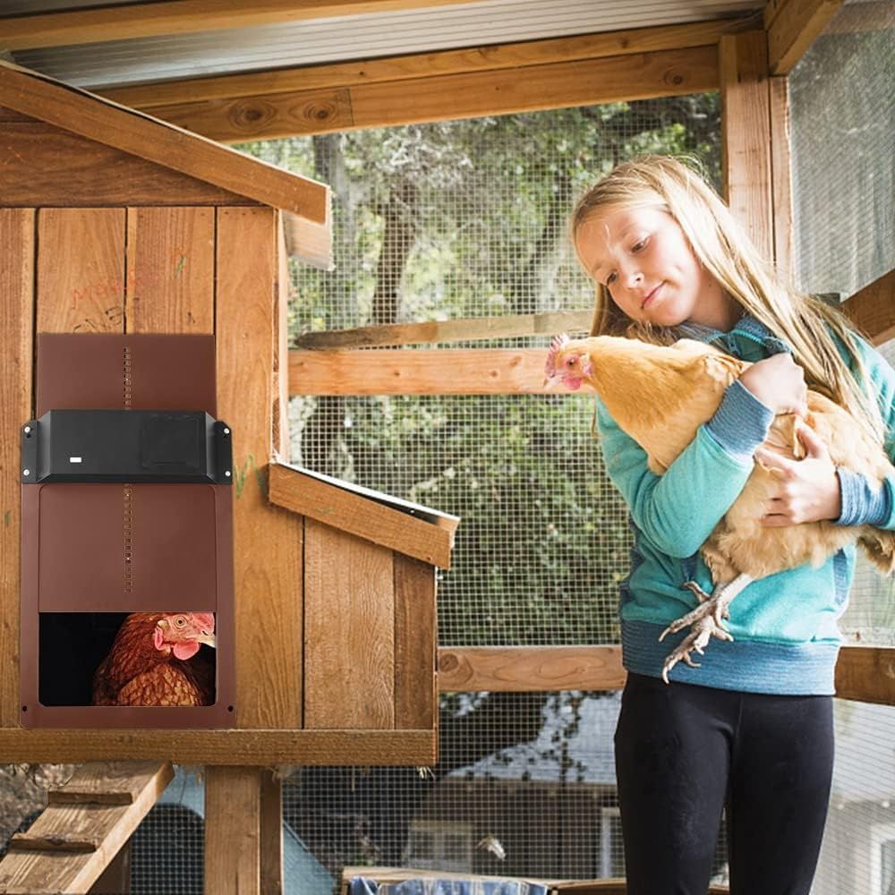 Automatyczna klapka dla kur z czujnikiem światła, automatyczne drzwi