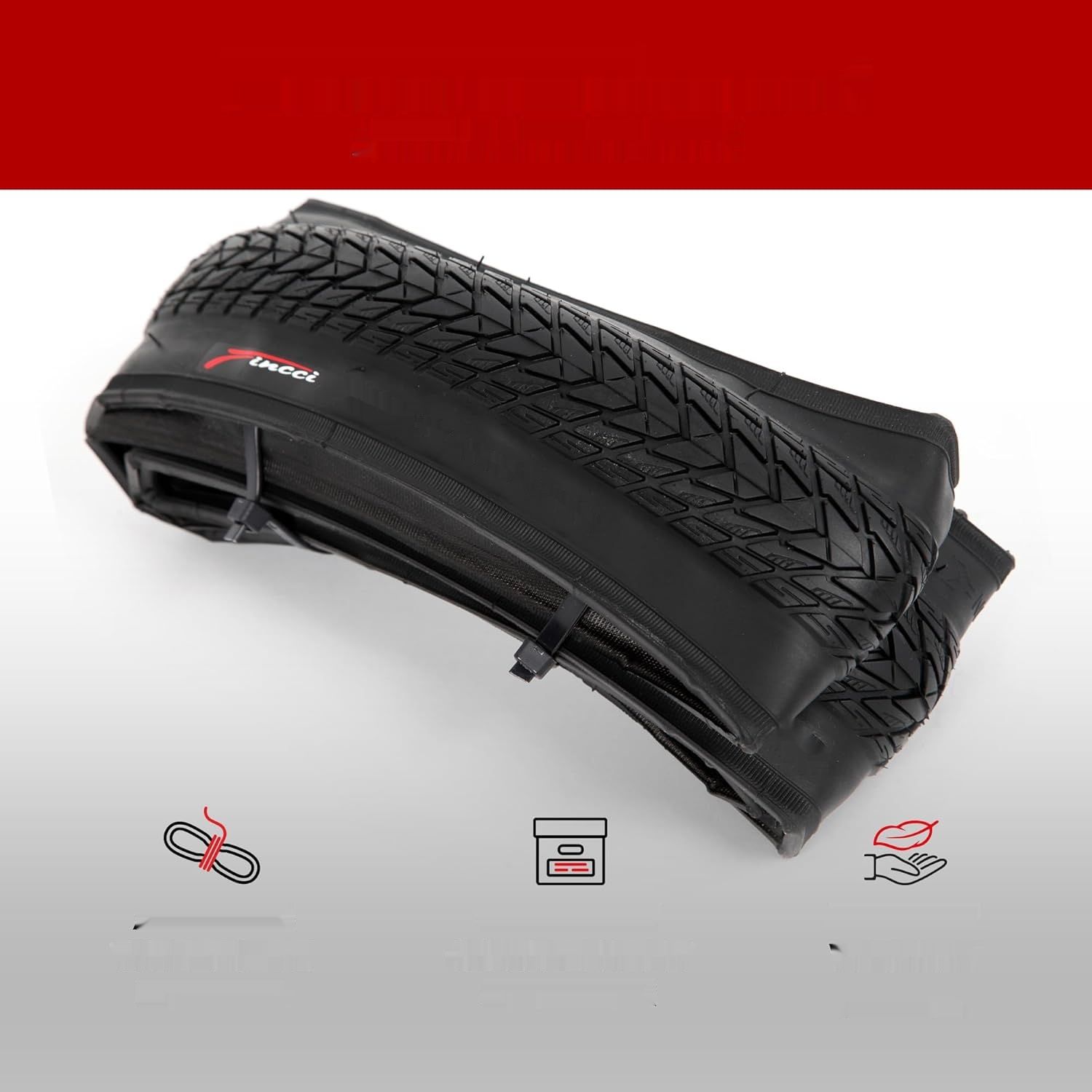 Fincci Opony Rowerowe 700x35c - Para Składanych Opon 28 x 1,35 cala z