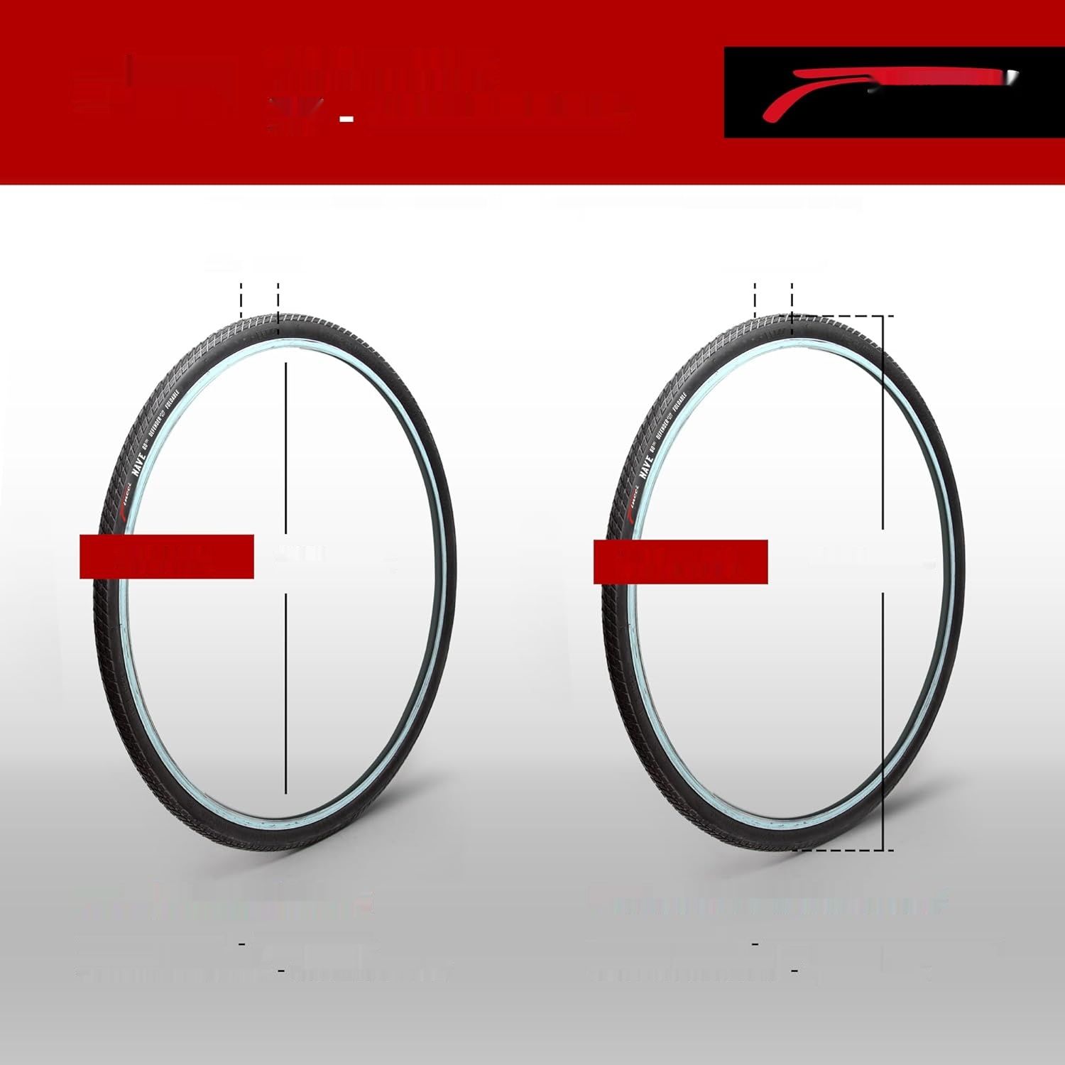 Fincci Opony Rowerowe 700x35c - Para Składanych Opon 28 x 1,35 cala z