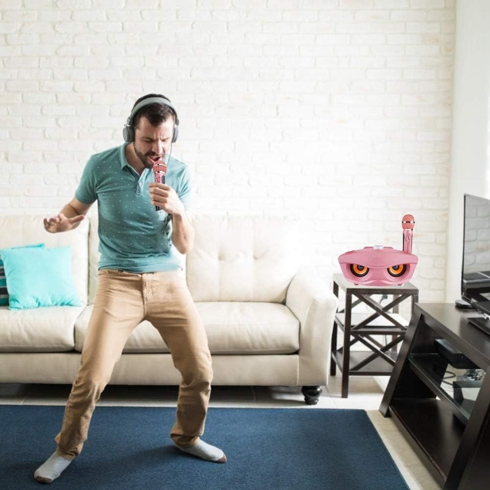 нуждается в проверке микрофонов!!!    Bewinner Przenośna maszyna do karaoke, bezprzewodowy głośnik Bluetooth