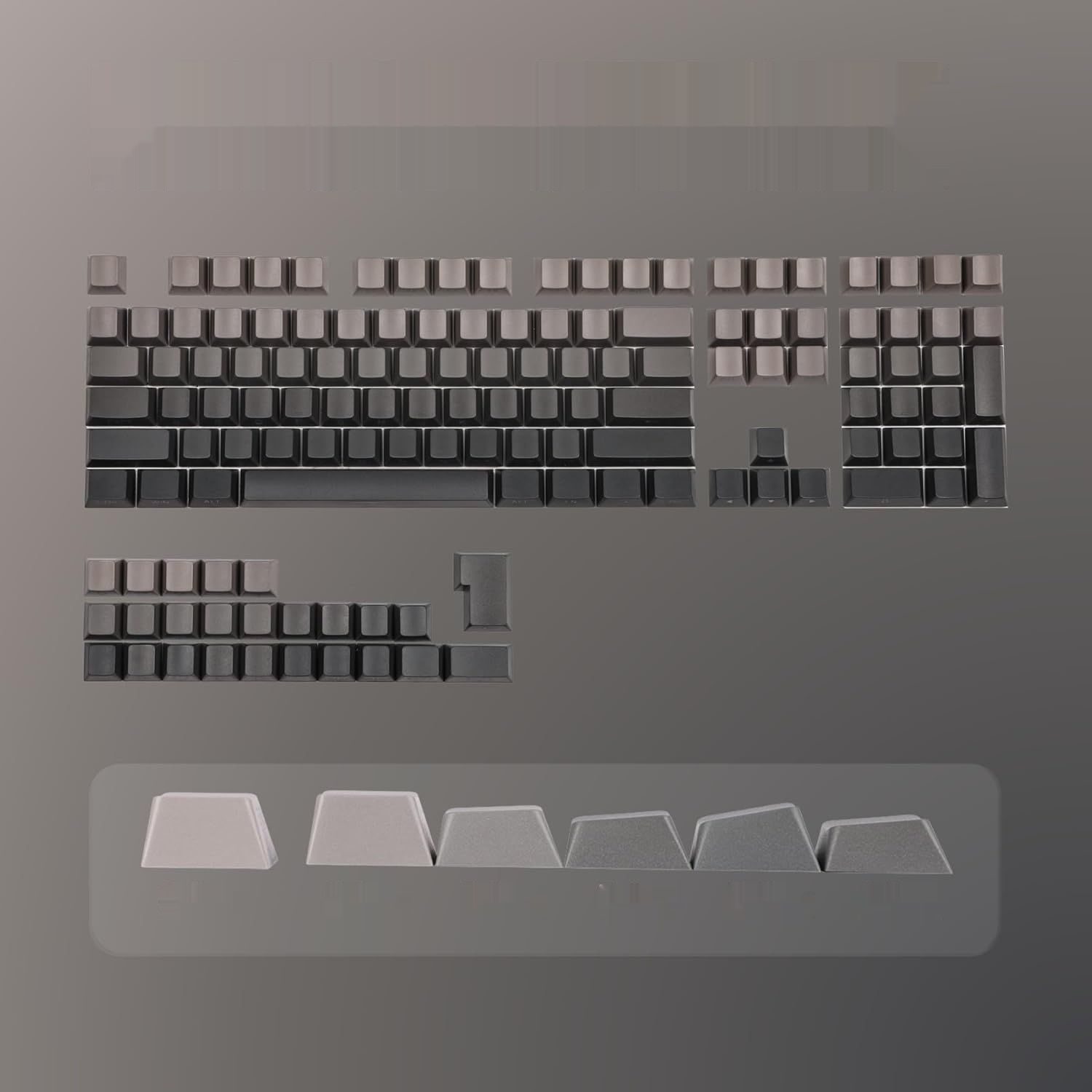 EPOMAKER, 133‑klawiszowy zestaw nasadek klawiszy PBT z podwójnym wtrys
