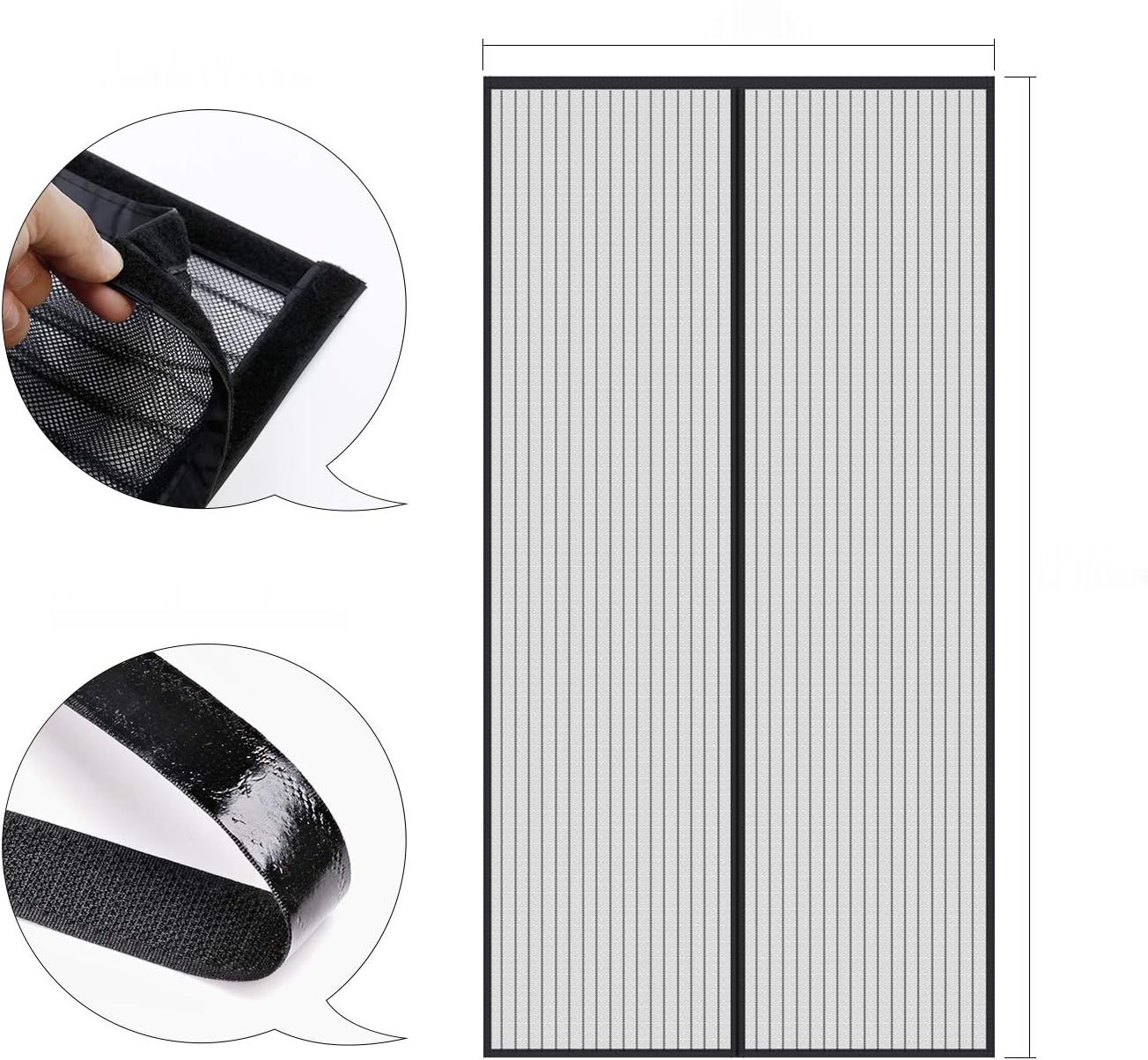 MYCARBON Moskitiera magnetyczna na drzwi przesuwne 120 x 240 cm