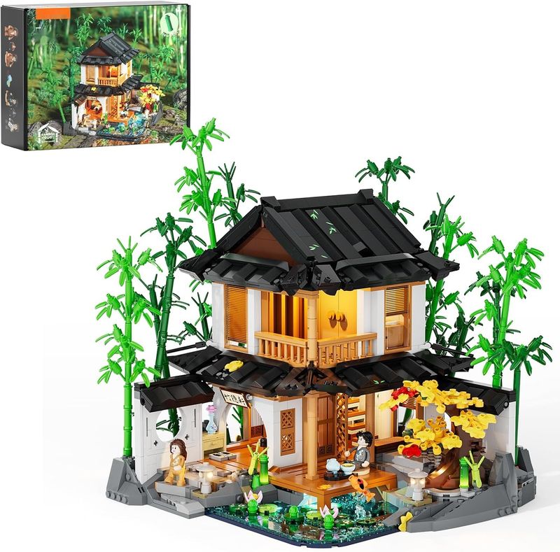 Lumibricks Casa de Bambú – Zestaw Klocków z Oświetleniem LED