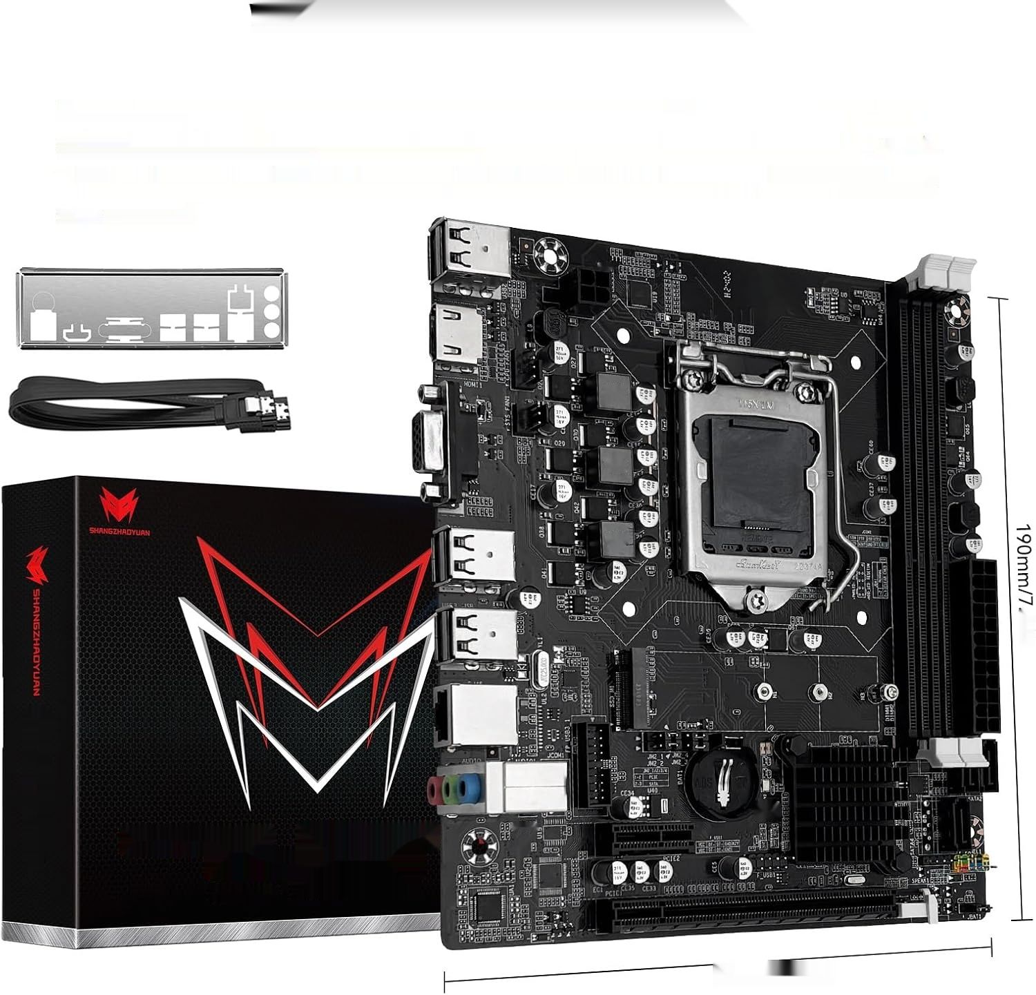 Płyta główna SHANGZHAOYUAN H61C LGA 1155 do gier, kompatybilna zproces