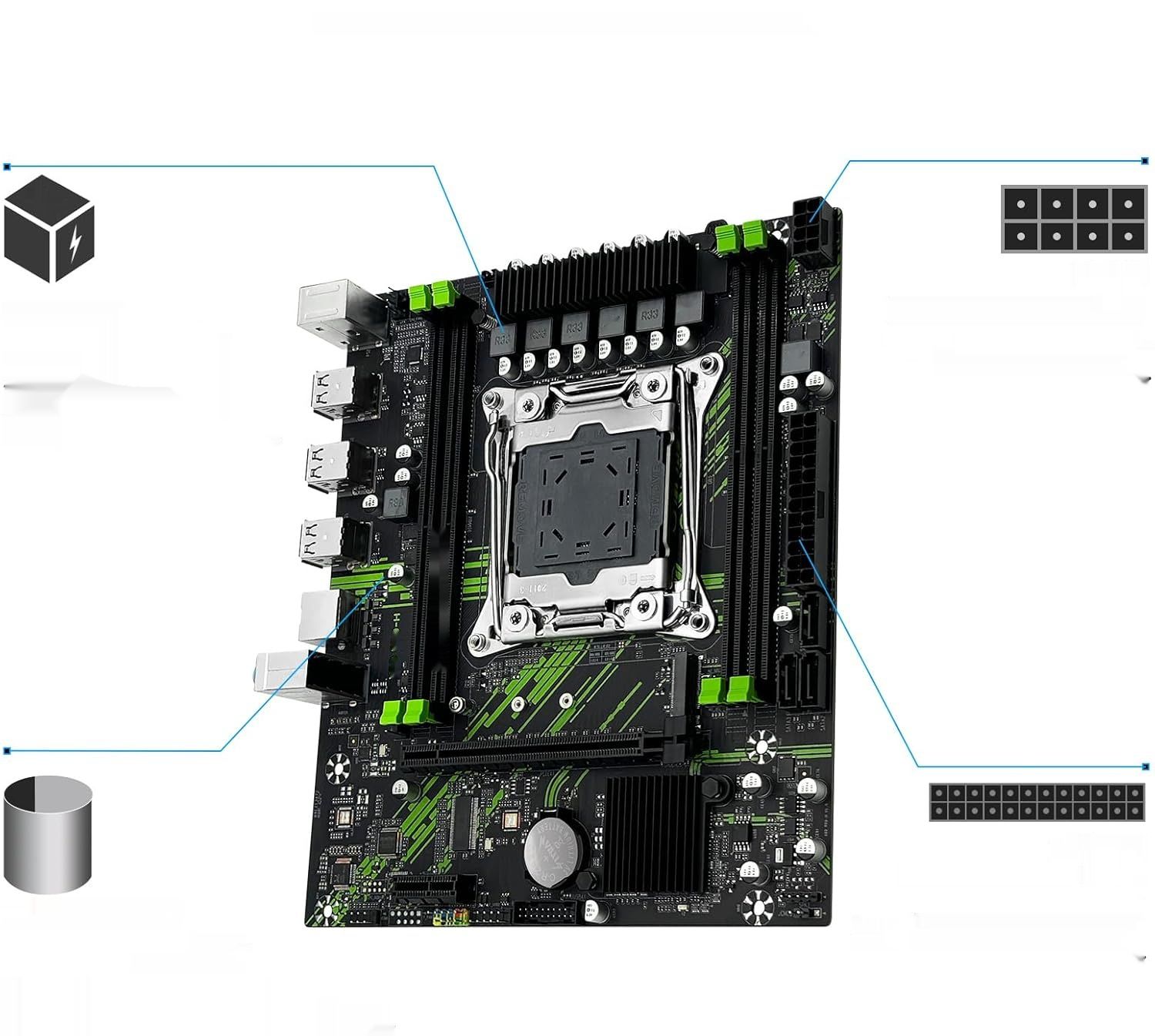 Płyta główna SHANGZHAOYUAN X99 Intel LGA 2011-3 dla procesorów Xeon E5