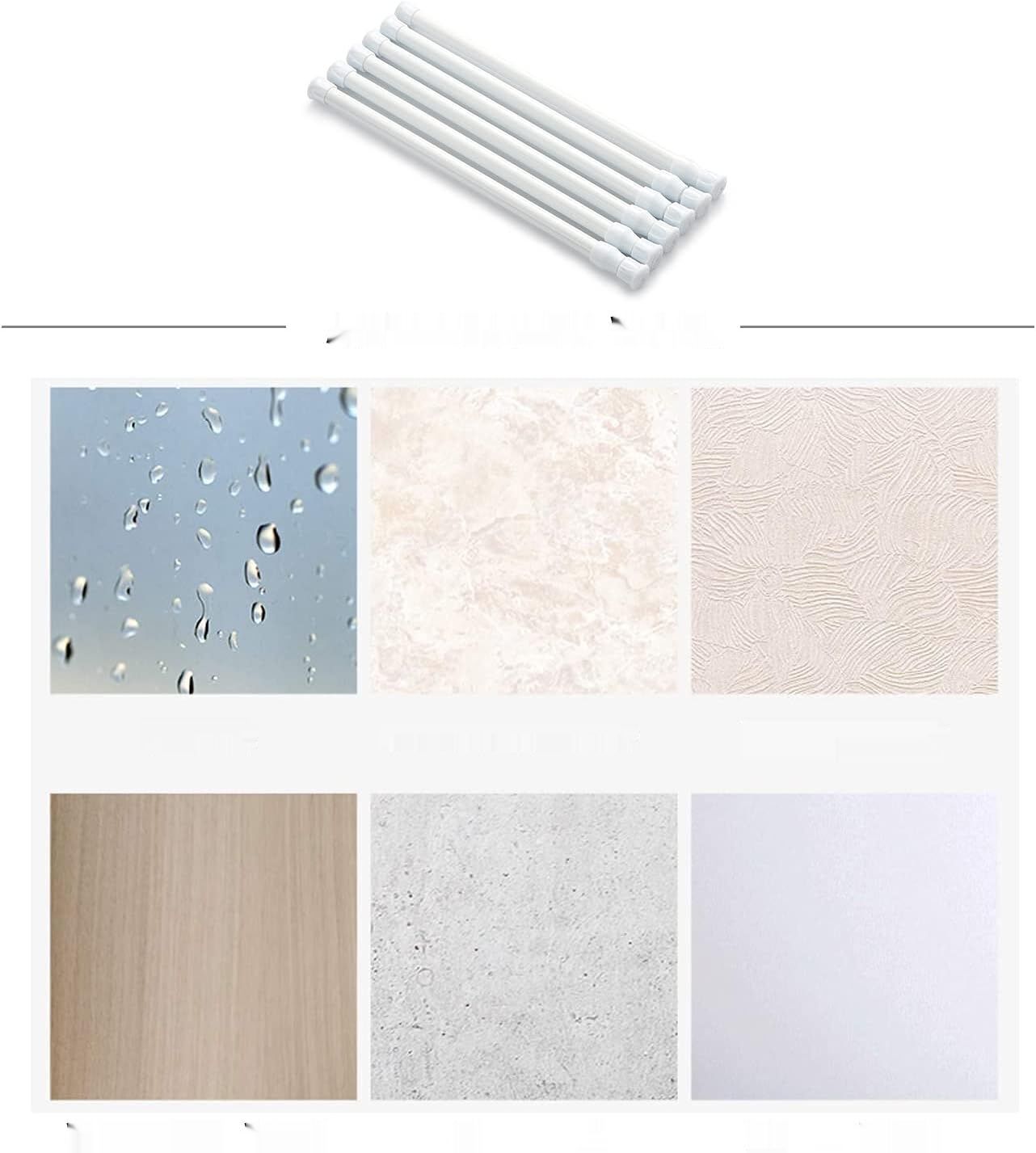 Goowin Zestaw 5 drążków rozporowych do okien, bez wiercenia, z regulan