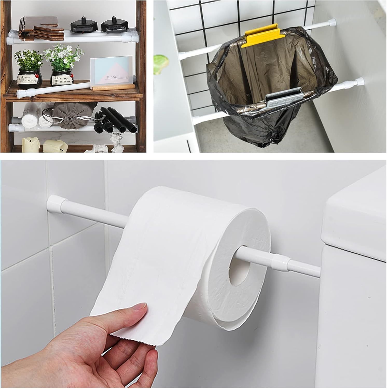 Goowin Zestaw 5 drążków rozporowych do okien, bez wiercenia, z regulan