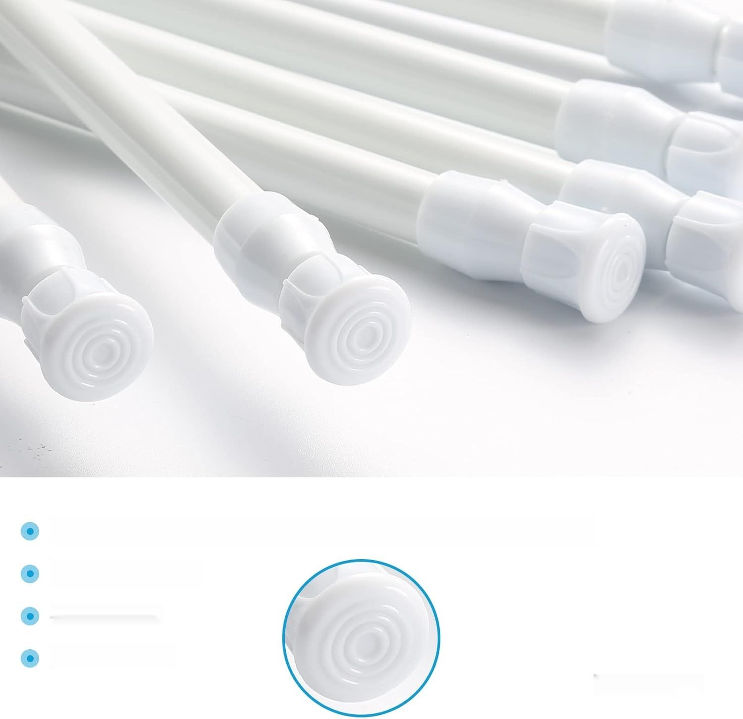 Goowin Zestaw 5 drążków rozporowych do okien, bez wiercenia, z regulan