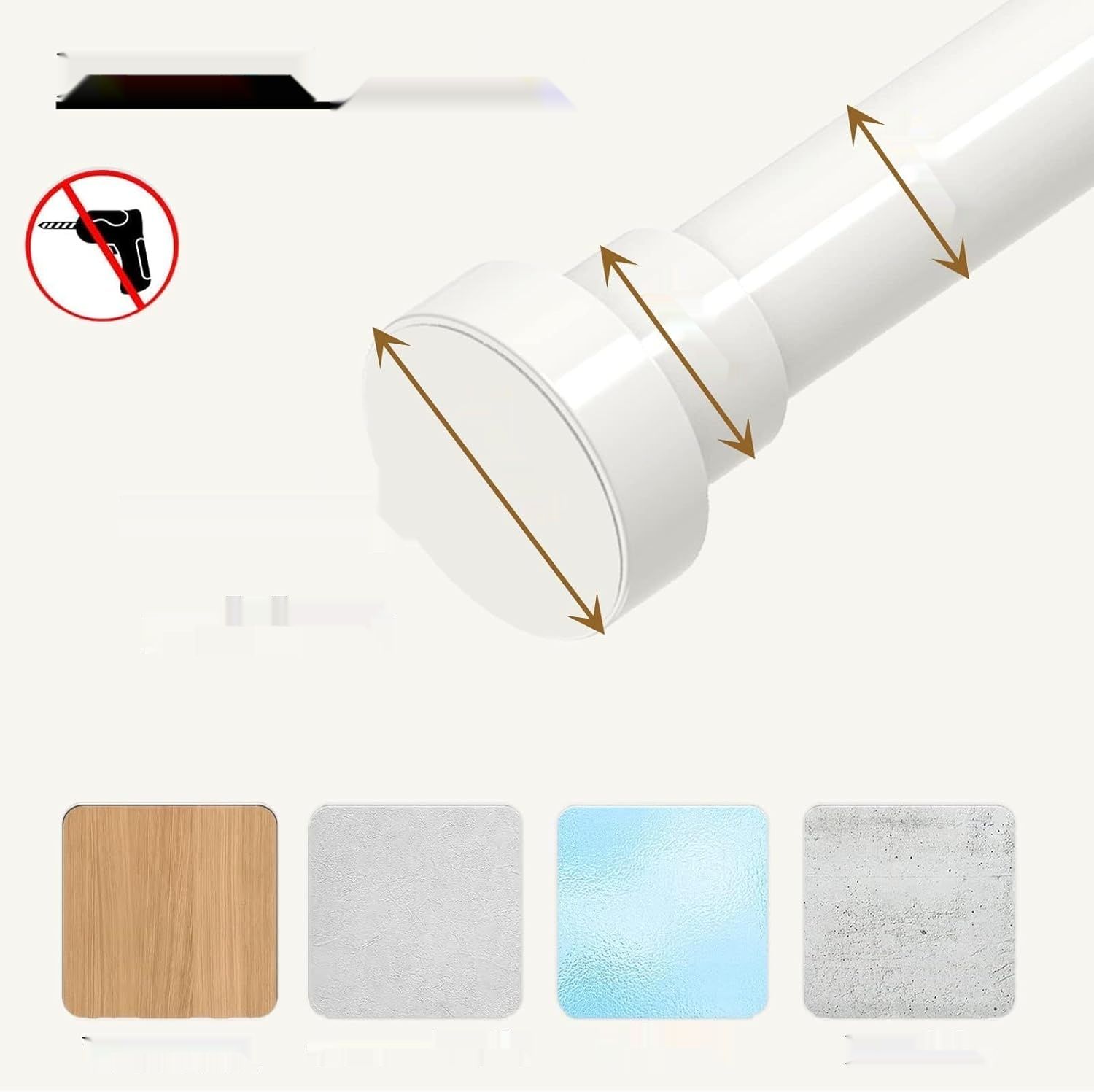 1 sztuka karnisz prysznicowy, drążek na ubrania ze stali nierdzewnej *