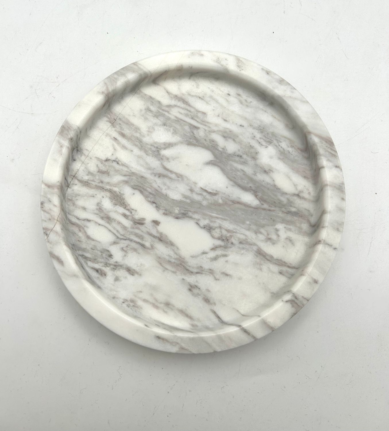 изменить фото на белый!!!    WORHE Naturalna marmurowa taca na pierścionki i biżuterię, okrągła дек