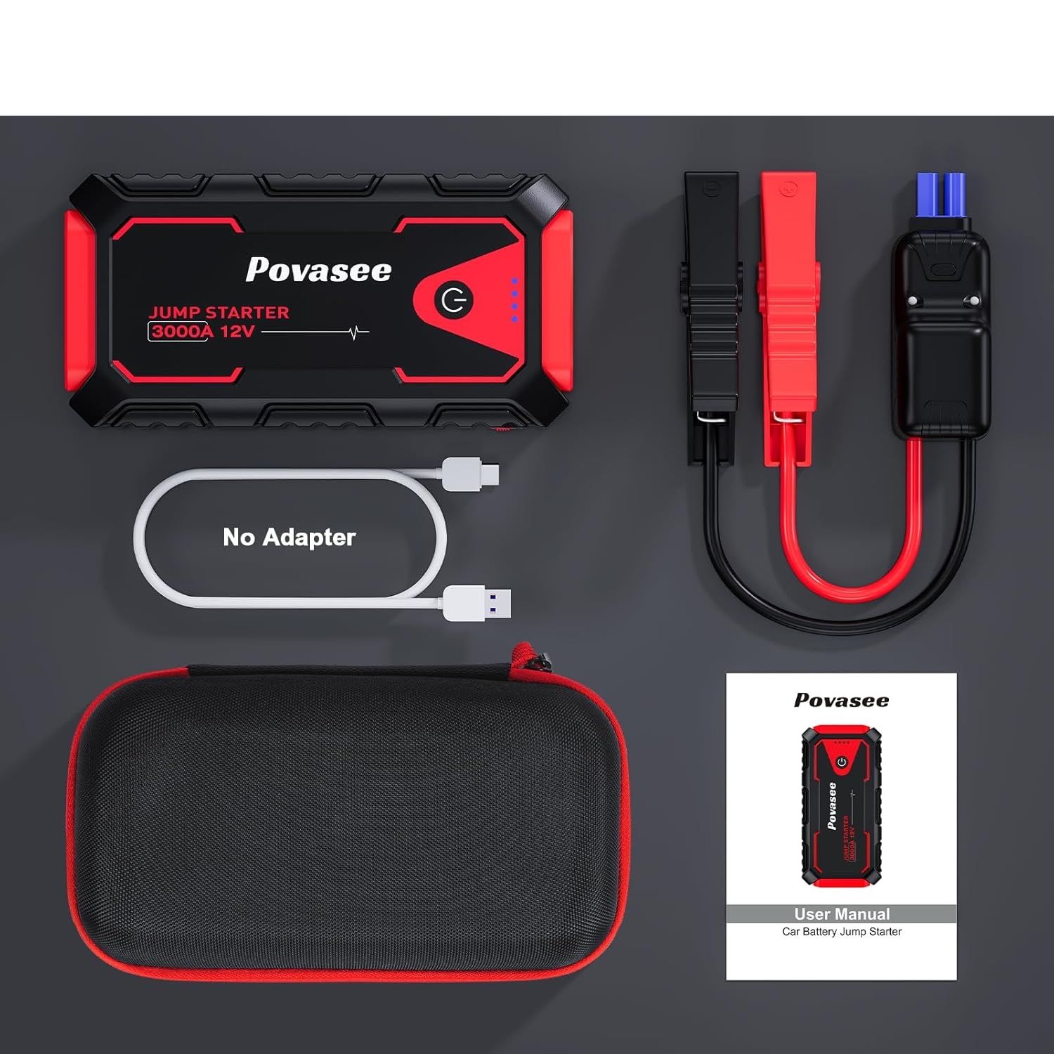 Povasee A30 Jump Starter – booster akumulatora 12 V 3000A