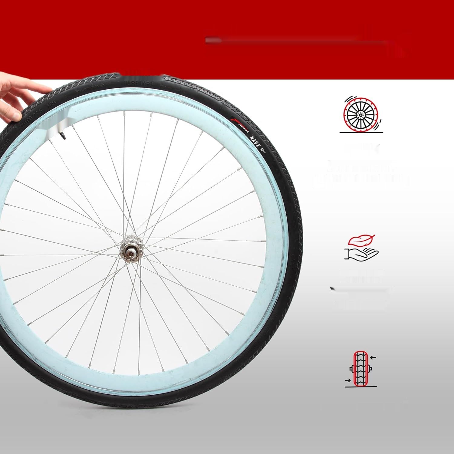 Fincci Opony Rowerowe 700x35c - Para Składanych Opon 28 x 1,35 cala z