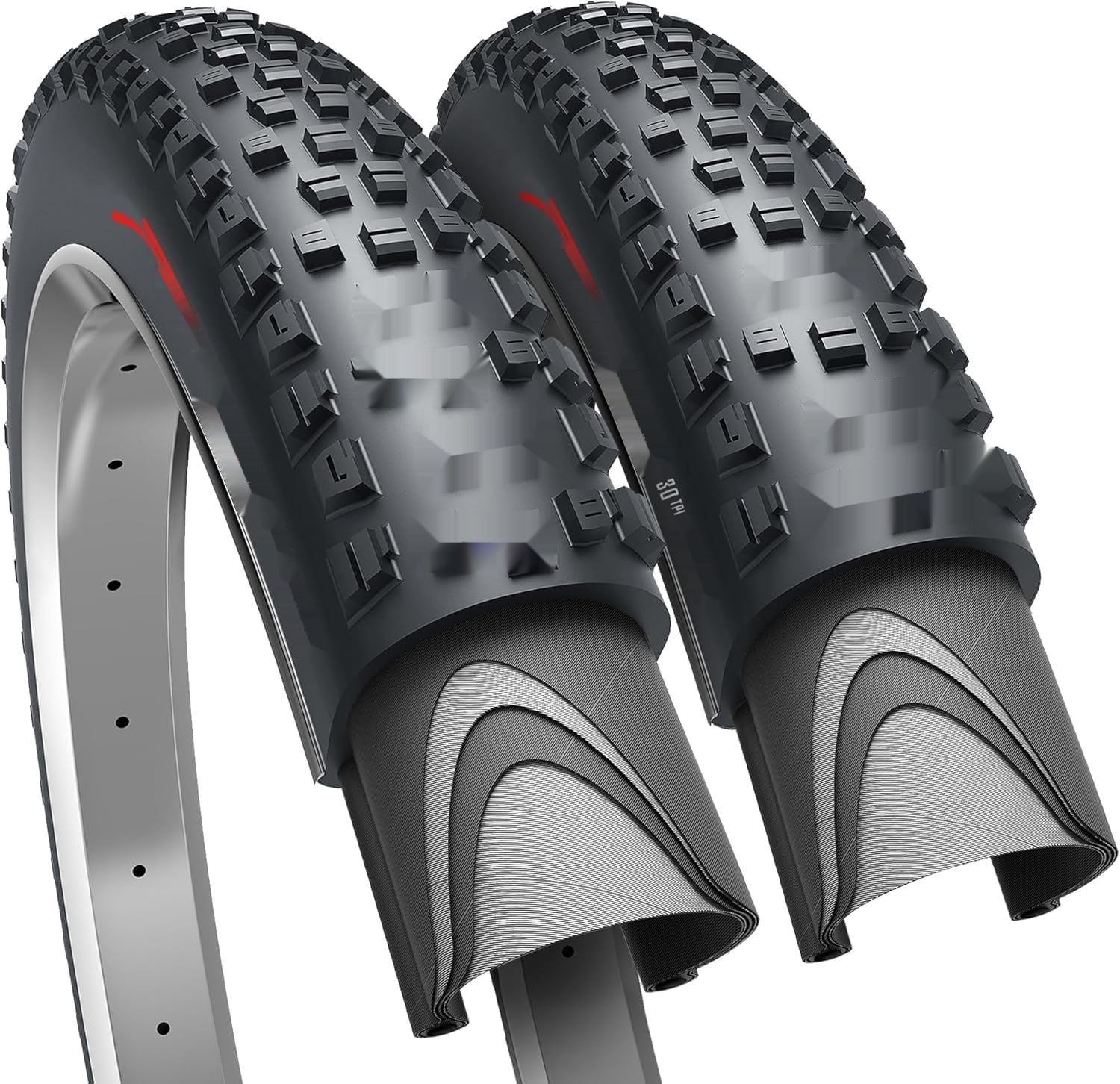 Opony rowerowe Fincci MTB 27,5 x 2,35 cala – para składanych opon MTBz