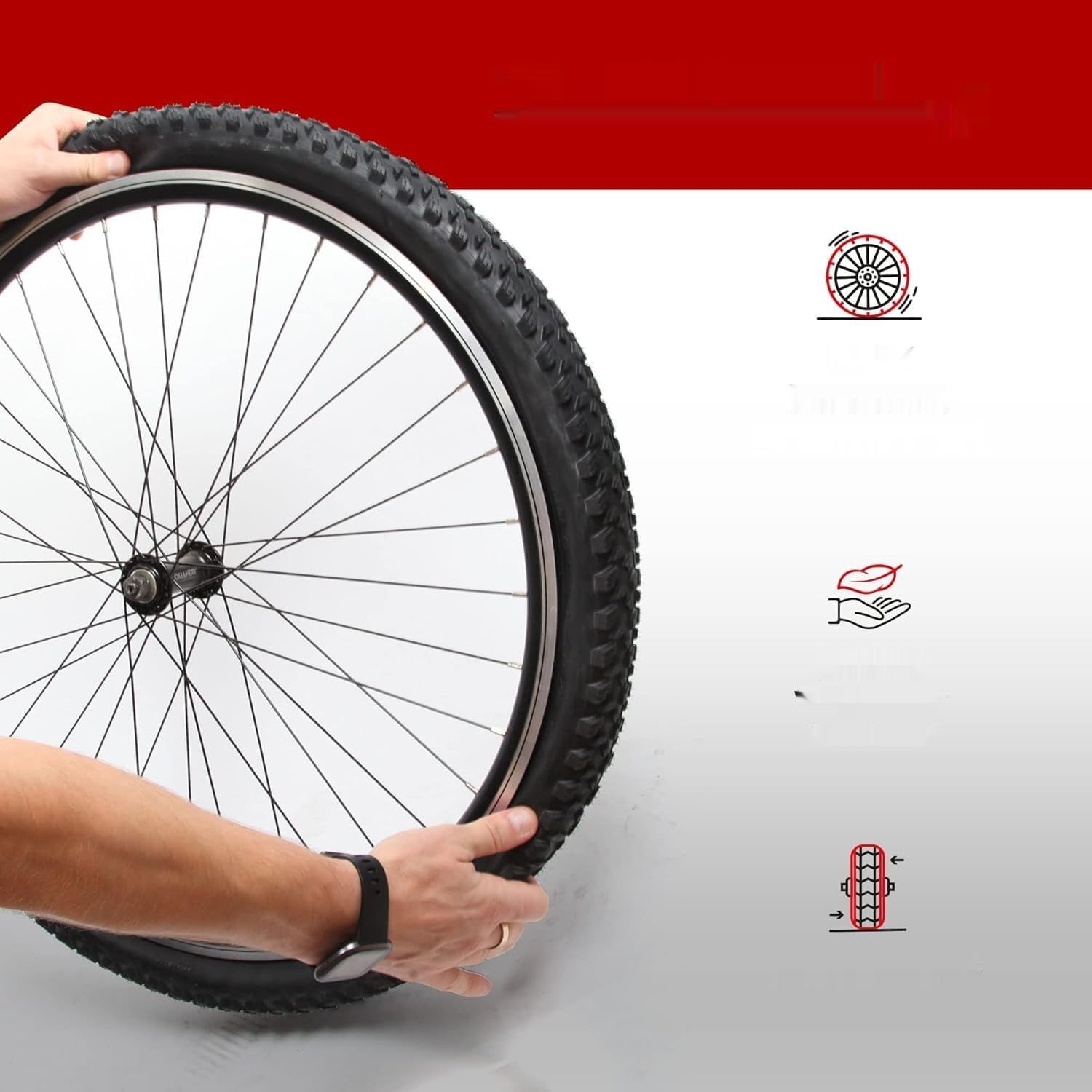 Opony rowerowe Fincci MTB 27,5 x 2,35 cala – para składanych opon MTBz