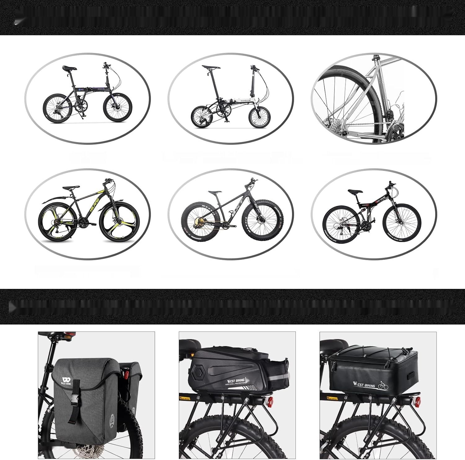 CHIMONA bagażnik rowerowy, szybkozamykacz, podwójna regulowana szyna,