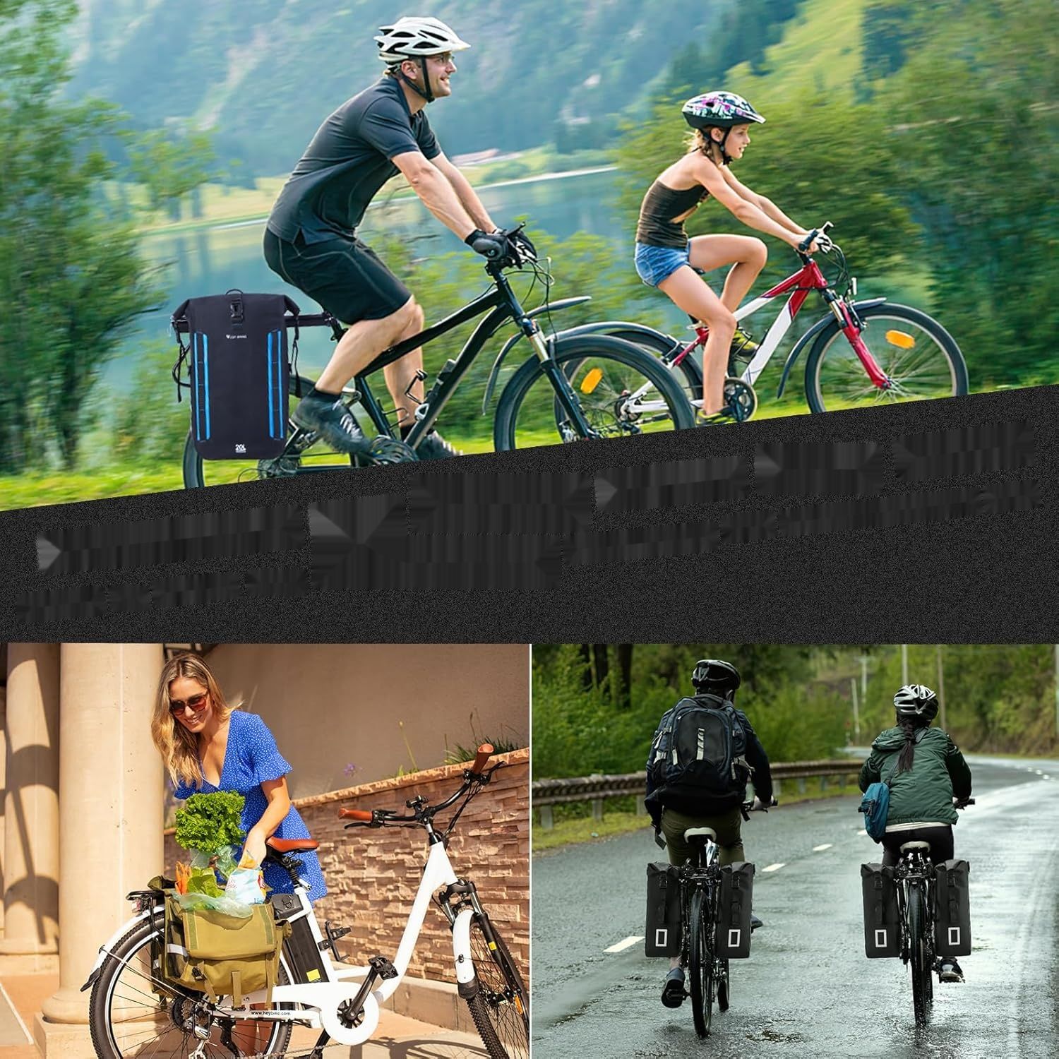 CHIMONA bagażnik rowerowy, szybkozamykacz, podwójna regulowana szyna,