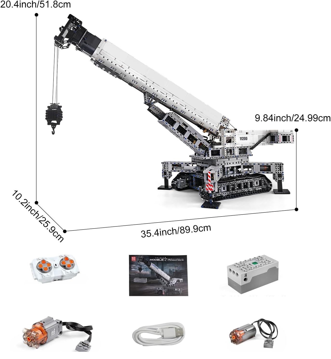 Mould King 17002 Dźwig Samochodowy, Zdalnie Sterowany przez Aplikację