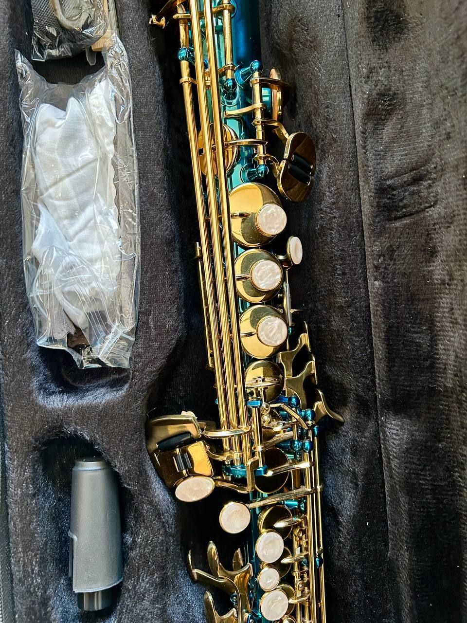 Saksofon sopranowy Bb Btuty z mosiądzu lakierowanego na złoto