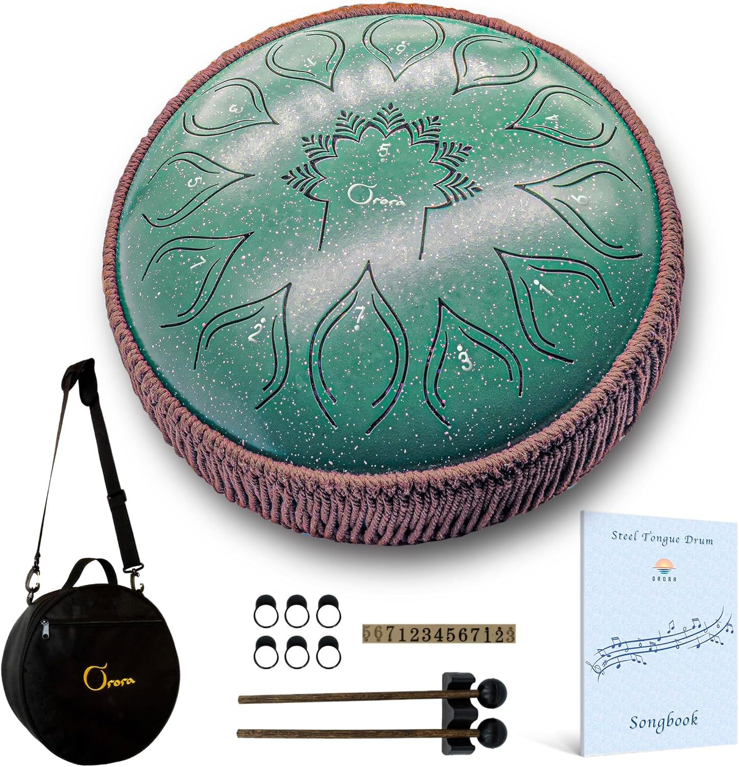 ORORA Steel Tongue Drum 12'' 13 nut