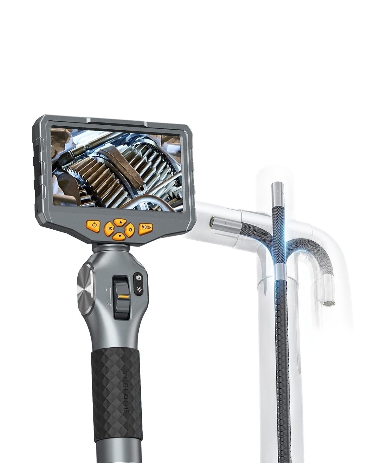 Teslong Endoskopkamera 6,5 mm z obrotową głowicą i ekranem 5.0'' IPS LCD (1,55 m)