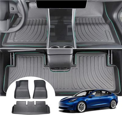 GAFAT Gumowe dywaniki do Tesla Model 3 2017-2022 / 2023 / 2024+ (Highland, Performance)