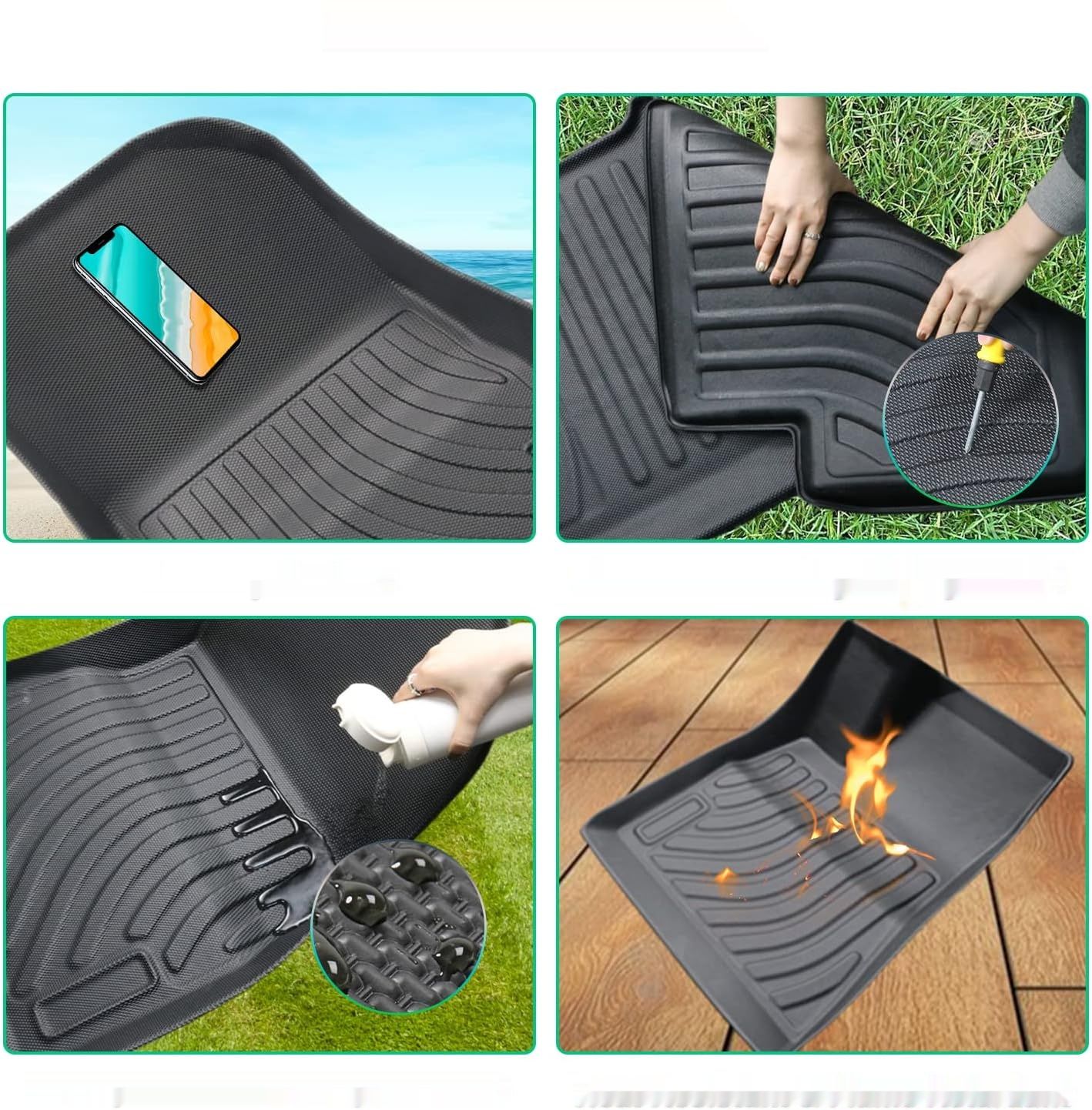 GAFAT Gumowe dywaniki do Tesla Model 3 2017-2022 / 2023 / 2024+ (Highland, Performance)