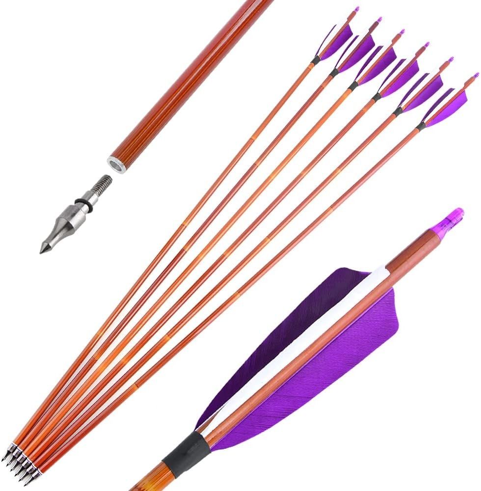 Strzały karbonowe ZSHJGJR Carbon Pfeile 12 szt. – fioletowe