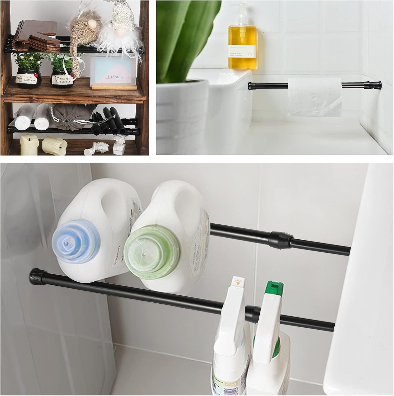 6 sztuk drążków teleskopowych, Goowin 30–50 cm, drążek rozporowy