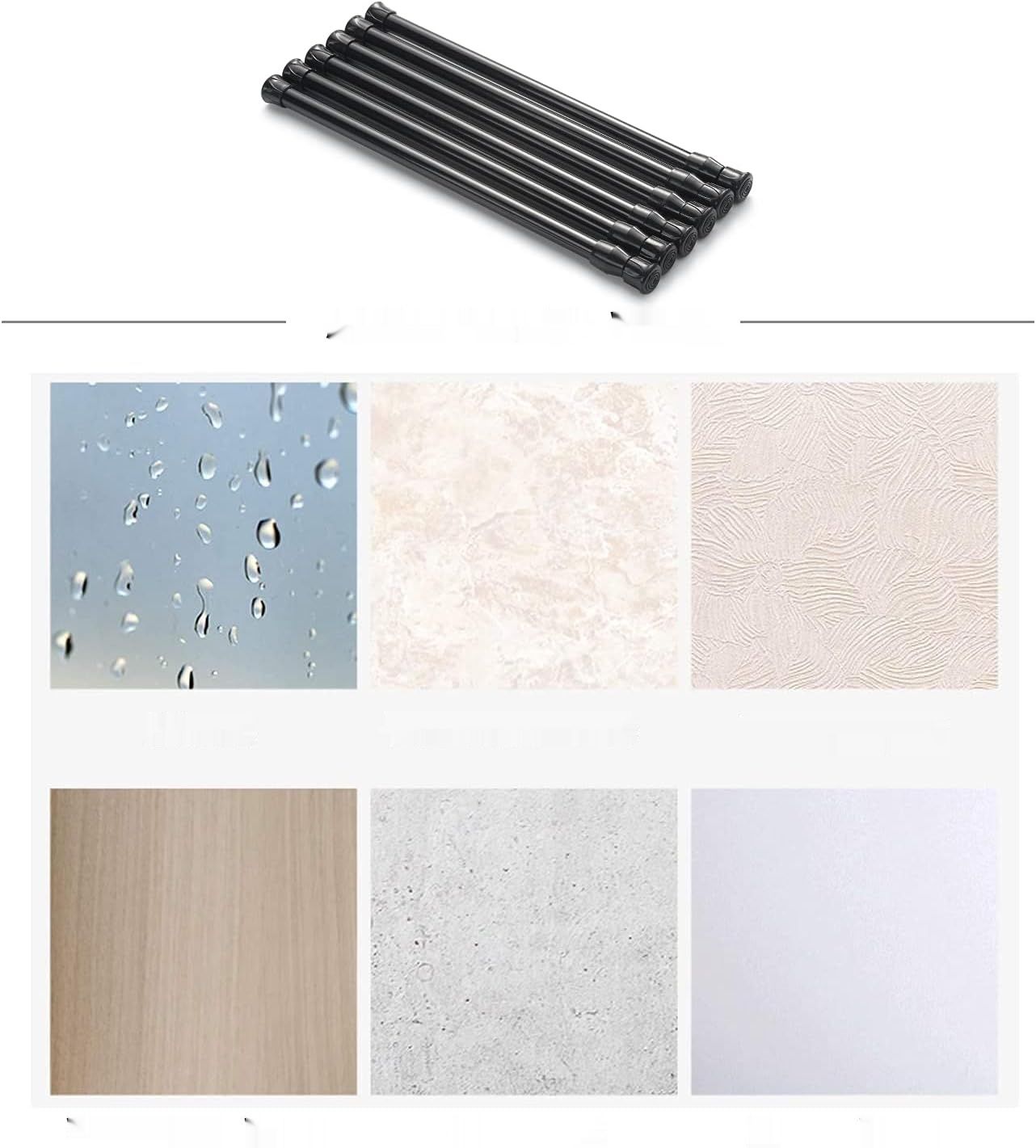 6 sztuk drążków teleskopowych, Goowin 30–50 cm, drążek rozporowy