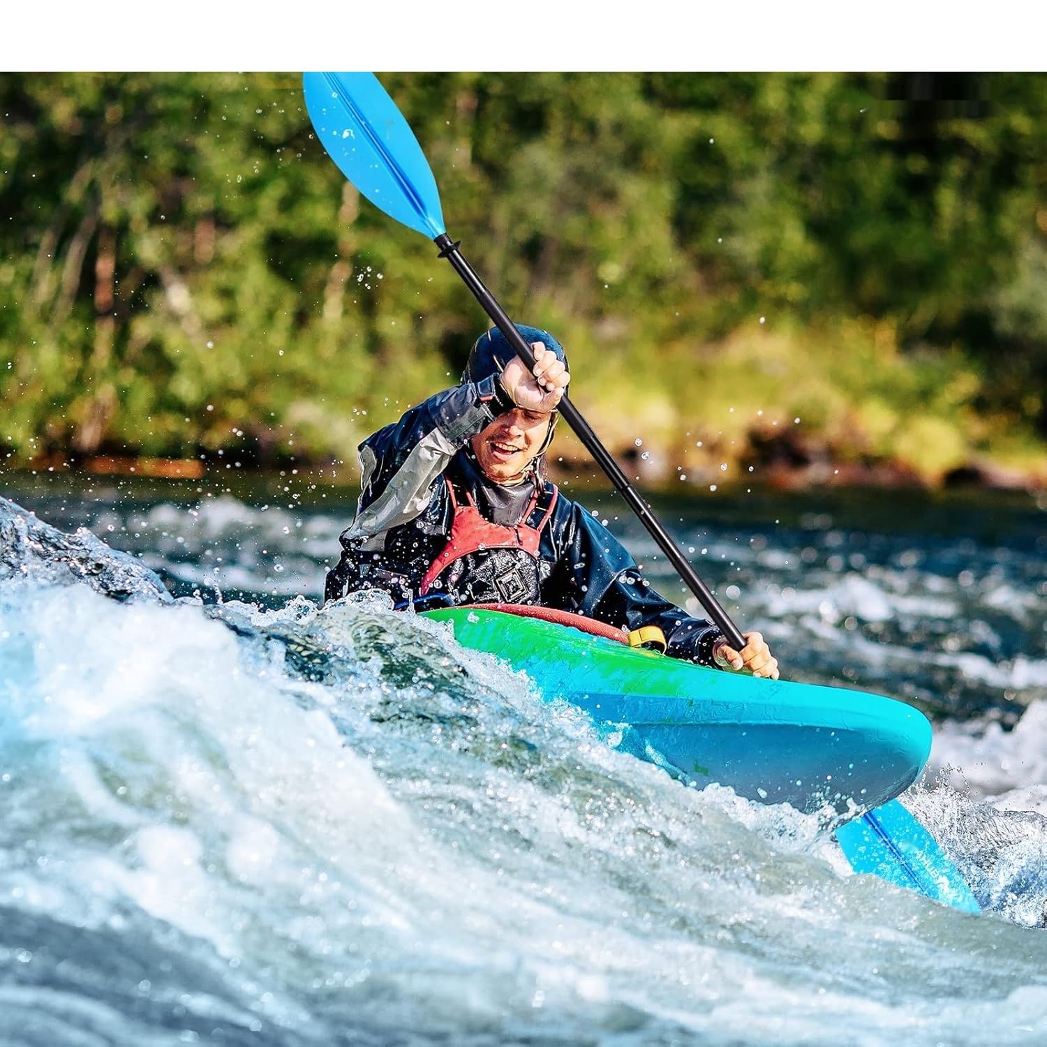 Abahub aluminiowe wiosło kajakowe 230 cm z linką zabezpieczającą