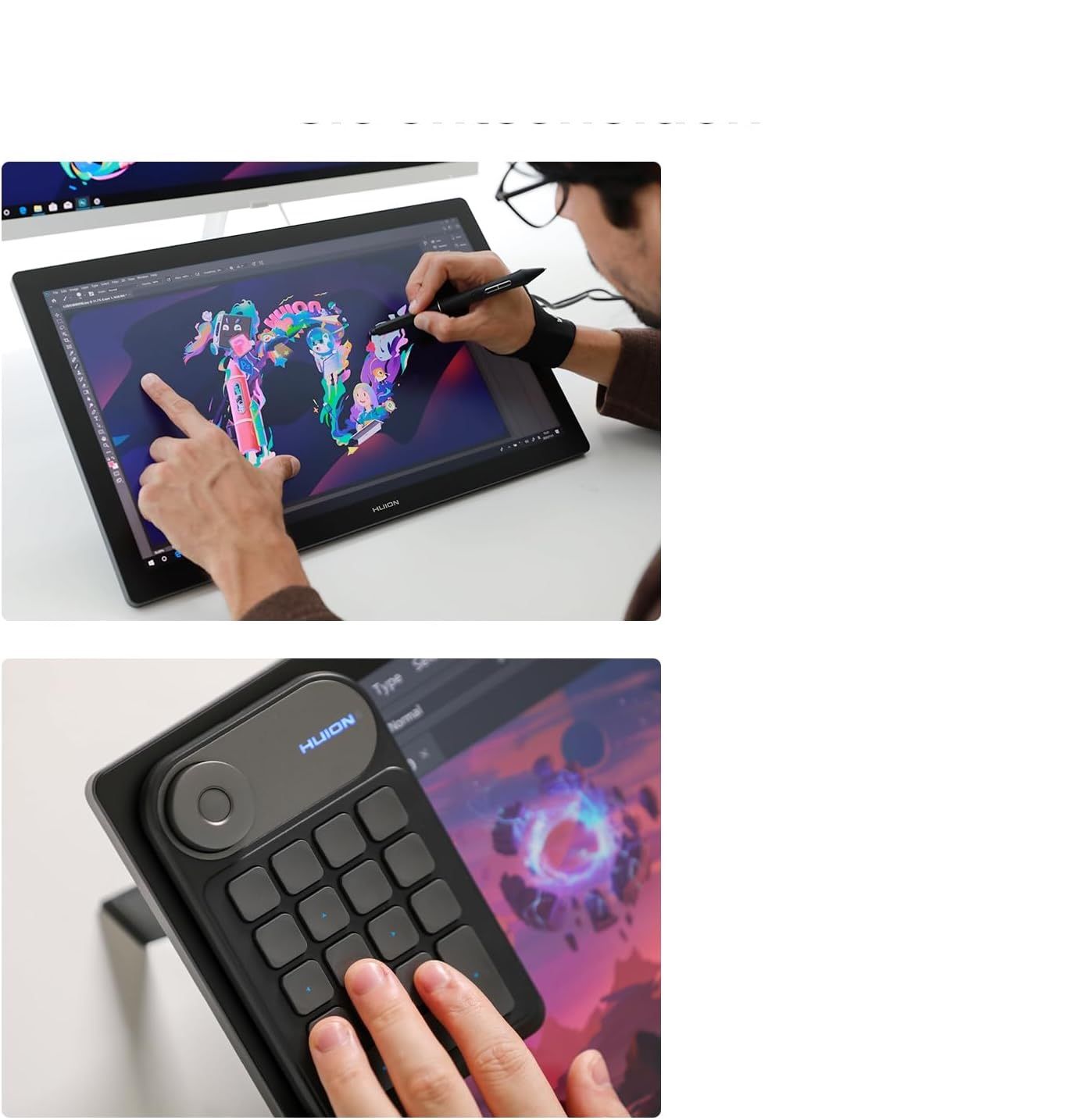 HUION Kamvas Pro 19 4K – profesjonalny monitor graficzny 18,4'' z ekranem dotykowym