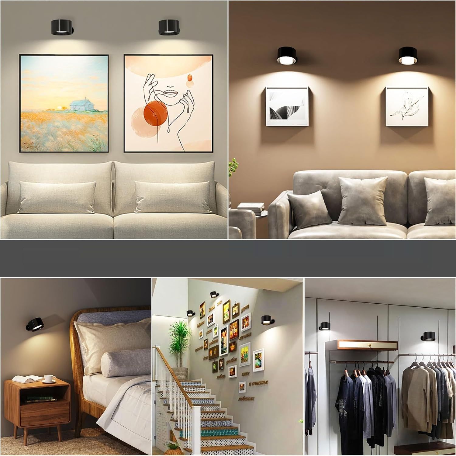 Feallive LED z akumulatorem – czarna, nowoczesna, dotykowa