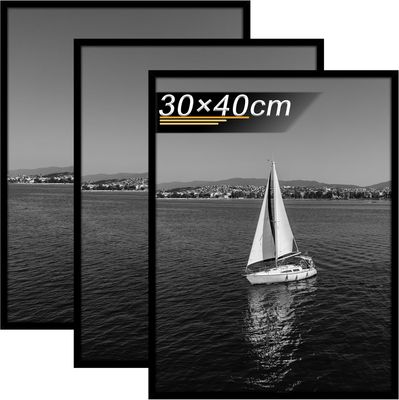 Tinkeps – Zestaw 2 czarnych ram 30 x 40 cm z plexi akrylową