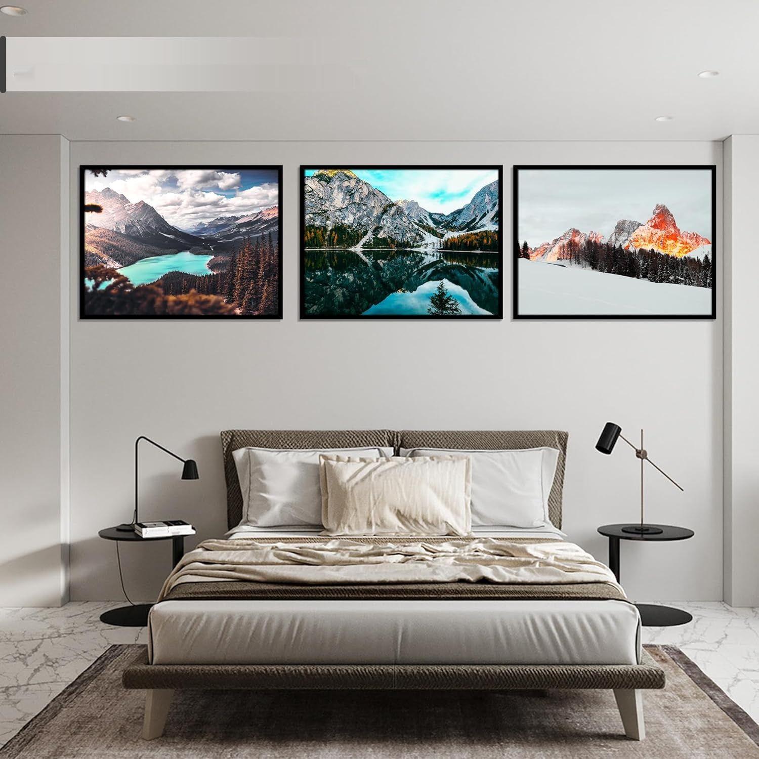 Tinkeps – Zestaw 2 czarnych ram 30 x 40 cm z plexi akrylową