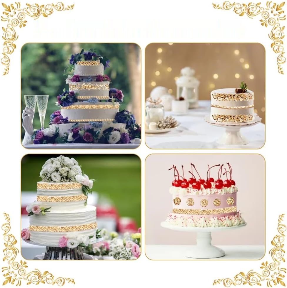 KLYNGTSK 2 SZT. 3D barokowe formy silikonowe do fondantu i dekoracji