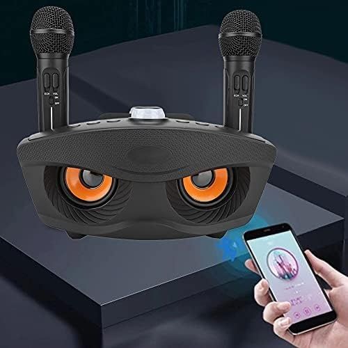 Bewinner Bezprzewodowy Głośnik Karaoke Bluetooth z Dwoma Mikrofonami – Czarny