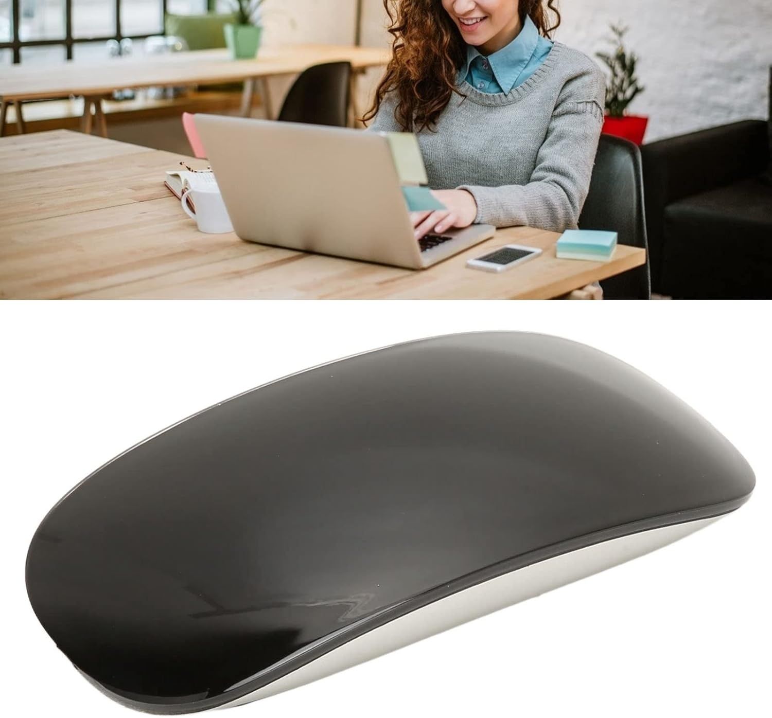 Bezprzewodowa cicha mysz, ultracienka bezprzewodowa mysz Bluetooth 160