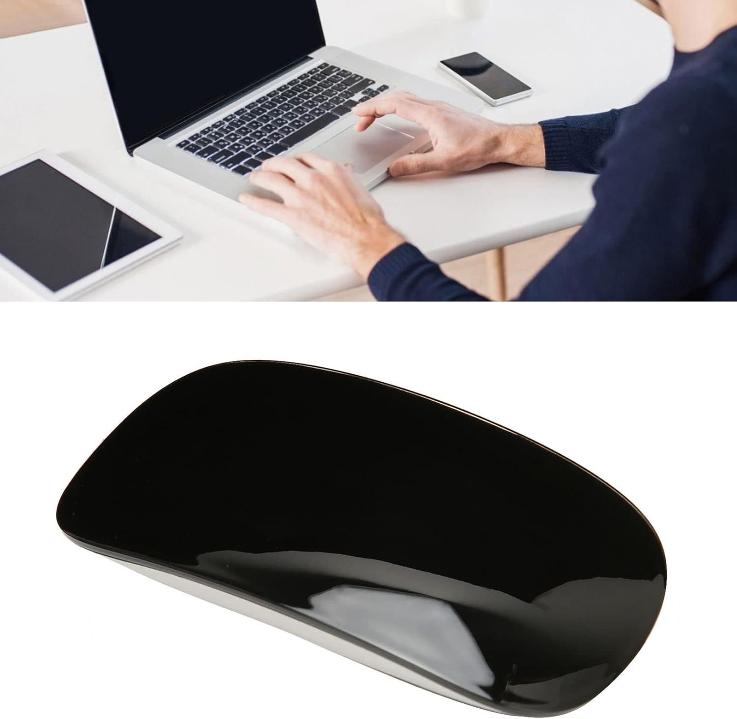 Bezprzewodowa cicha mysz, ultracienka bezprzewodowa mysz Bluetooth 160