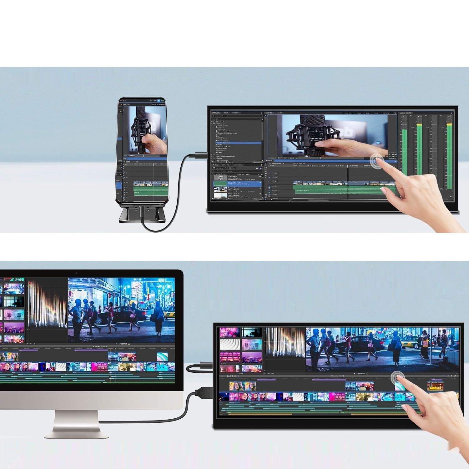 Prechen HD-123 – 12,3-calowy przenośny monitor dotykowy IPS 1920 × 720