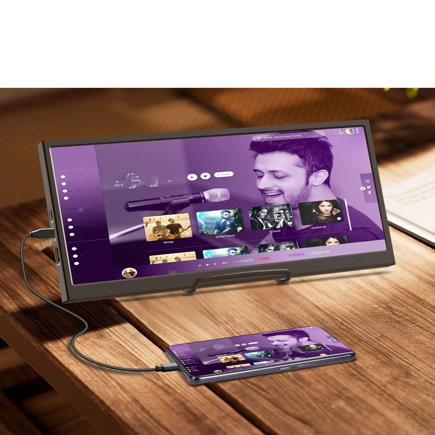 Prechen HD-123 – 12,3-calowy przenośny monitor dotykowy IPS 1920 × 720