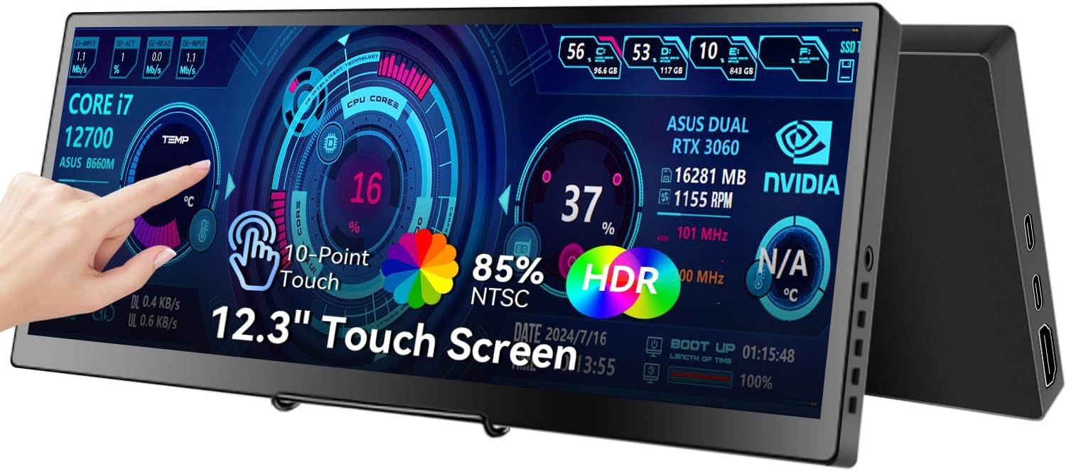 Prechen HD-123 – przenośny monitor dotykowy 12,3'' IPS 1920 x 720