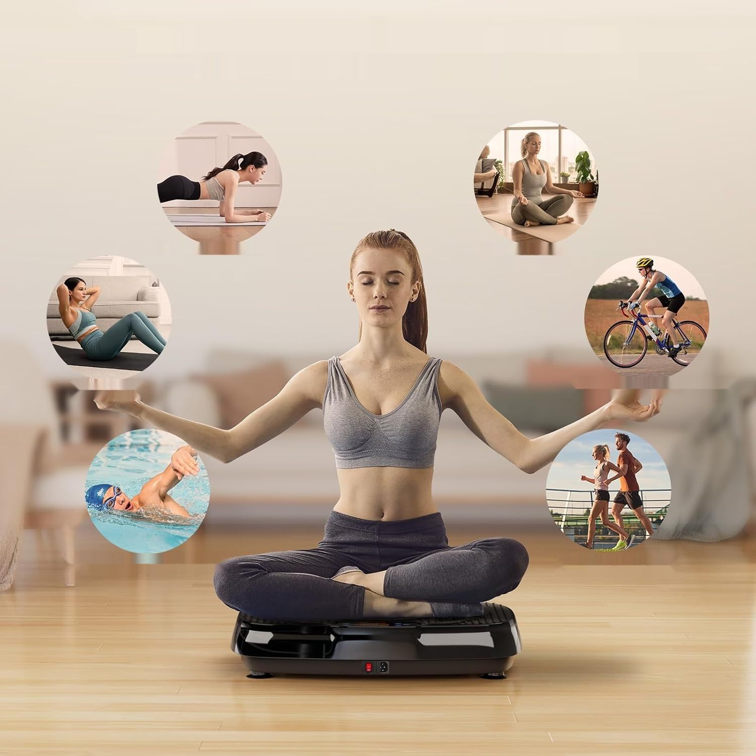 TISSCARE Platforma Wibracyjna SZJ-BK01 – czarna