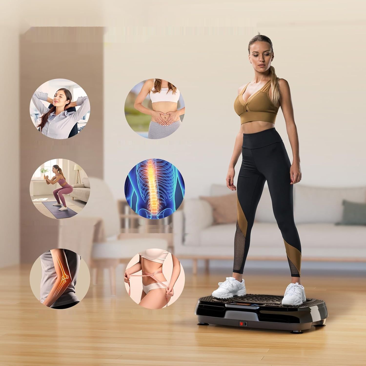TISSCARE Platforma Wibracyjna SZJ-BK01 – czarna