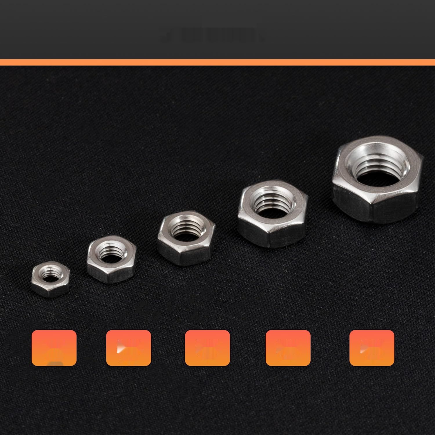 Zestaw 170 sztuk nakrętek sześciokątnych, zestaw nakrętek M3 M4 M5 M6